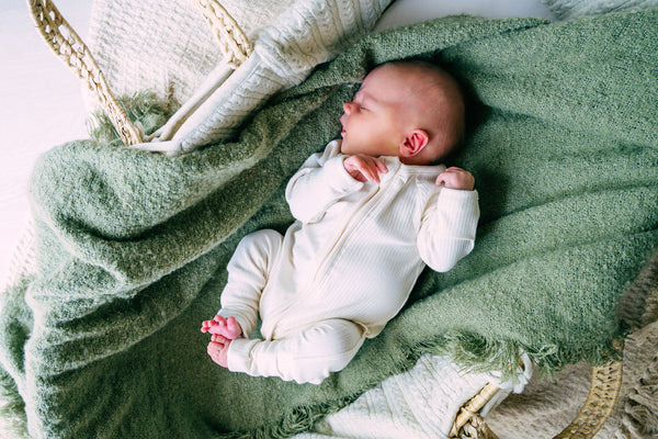 Coconut Ribbed Sleepsuits