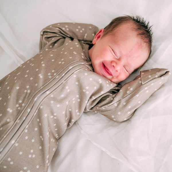 Taupe Daisy Dreams Patterned Sleepsuits