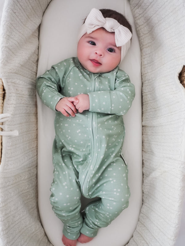 Sage Daisy Dreams Patterned Sleepsuits